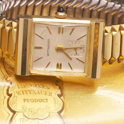 Gold Wittnauer Wrist Watch with Original Box | Vintage Swiss Watch