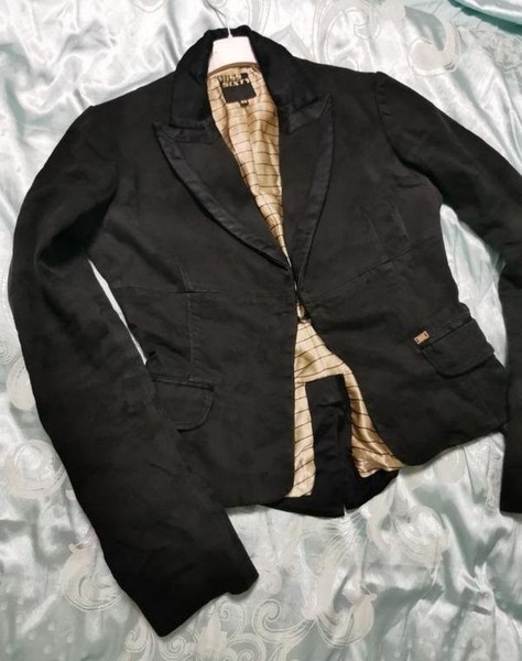 Women Miss Sixty Blazer Black 38 / M #NGZZ