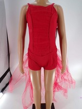 Dance Costume Body Wrappers 8006 Red Medium Child Jazz Tap Spandex Latin Musica