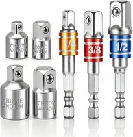 Akkuschrauber Stecknuss Adapter SteckschlüSsel Nuss Set 3-Tlg 1/4 3/8 / 1/2