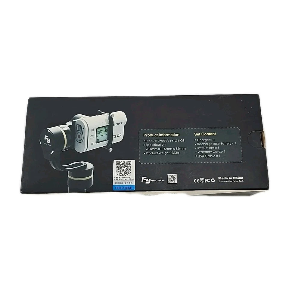 Feiyu Tech G4 GS 3 Axis Handheld Steady Gimbal For Sony Action Camera New In Box - Image 3 of 4