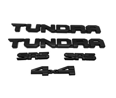 5pcs NEW Overlays Matte Blackout For 2022-2025 Toyota Tundra SR5 4X4 Emblems