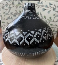 Beautiful,9x 9  , hollowed out, paper mache, hand painted, GOURD