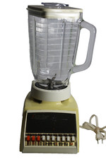 Vtg Oster Osterizer Blender Cycle Blend 70s Retro Yellow 10 Speed Glass Pitcher