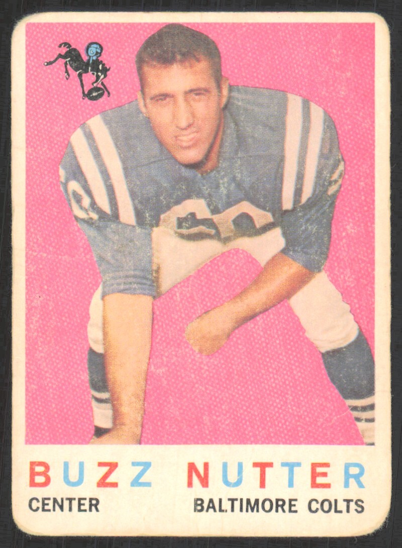 1959 Topps Buzz Nutter Rookie Baltimore Colts #78