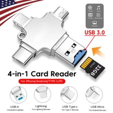4 IN1 USB 3.0 Flash Drive Micro TF Card Reader Adapter OTG Type-C iPhone Android