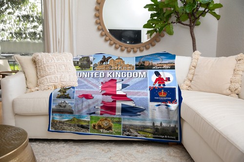 USA Printed - United Kingdom UK Custom Blanket, Minky Blanket, Fleece Blanket, S - Picture 4 of 4