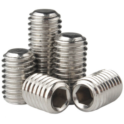 M12 - 1.75 A2 Stainless Steel Grub Screws Flat Point Socket Set