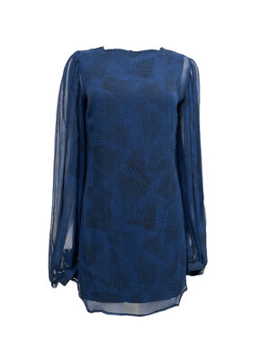 Winter Kate Keyhole Lined Tunic Dress Small Moonlight Blue, Women's
