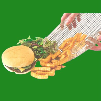 Wiederverwendbarer Chip Mesh Korb, Ofenblech für knusprige Chips, Knoblauchbrot & Gebäck