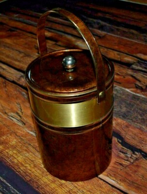 VINTAGE ICE BUCKET with LID - very LARGE -pretty much the biggest one I ever saw