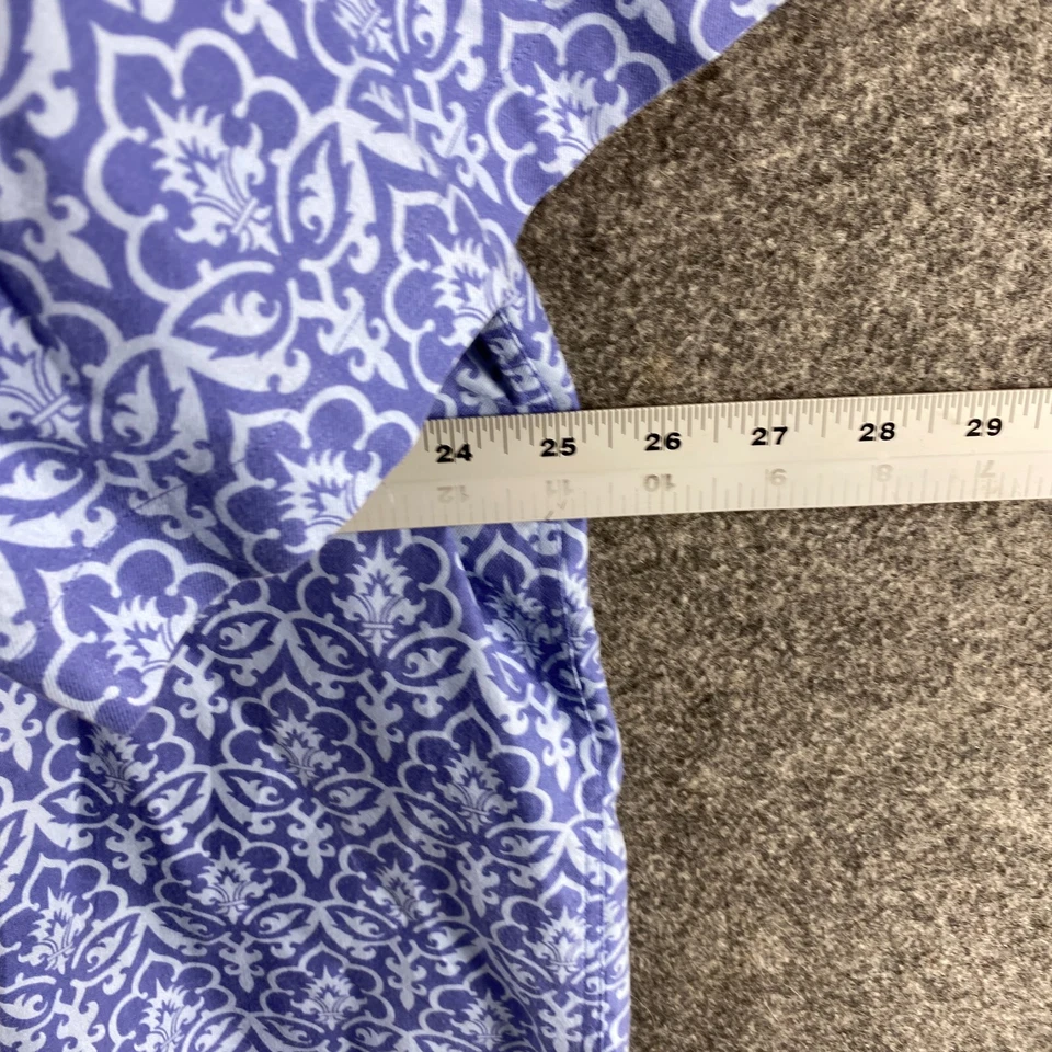 Daniel Cremieux Shirt Men 2XL Blue Geometric Button Up Collared Short Sleeve - Image 4 of 4