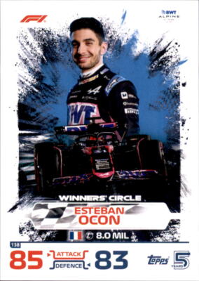 Topps Turbo Attax 2024 Trading Card 138 - Esteban Ocon - F1 Winners