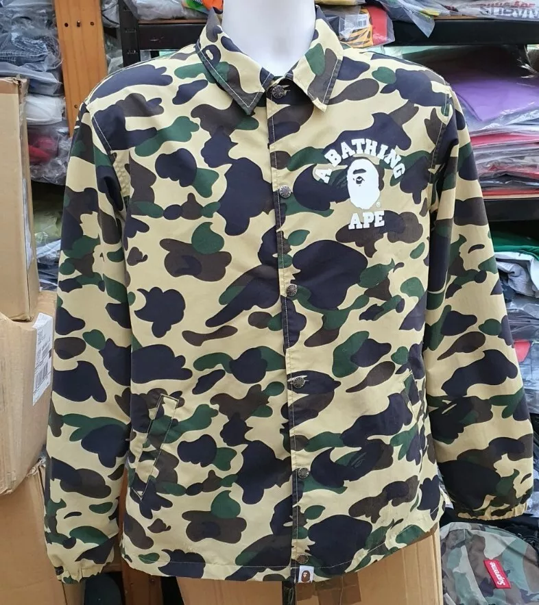 Bape 1st camo college coach jacket