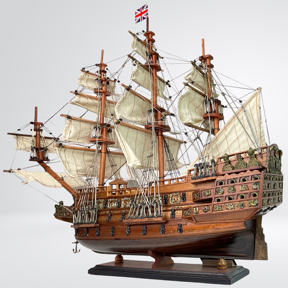 Handcrafted Wooden Model Ship Luxury Christmas Gift, Nautical