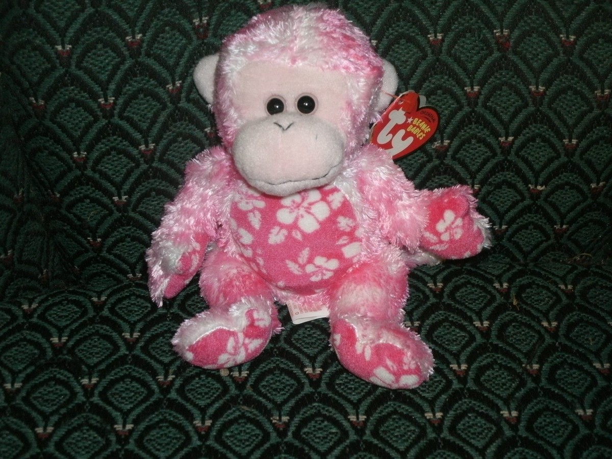 Ty Beanie Baby Sunset The Monkey With Tag Retired DOB July 18th