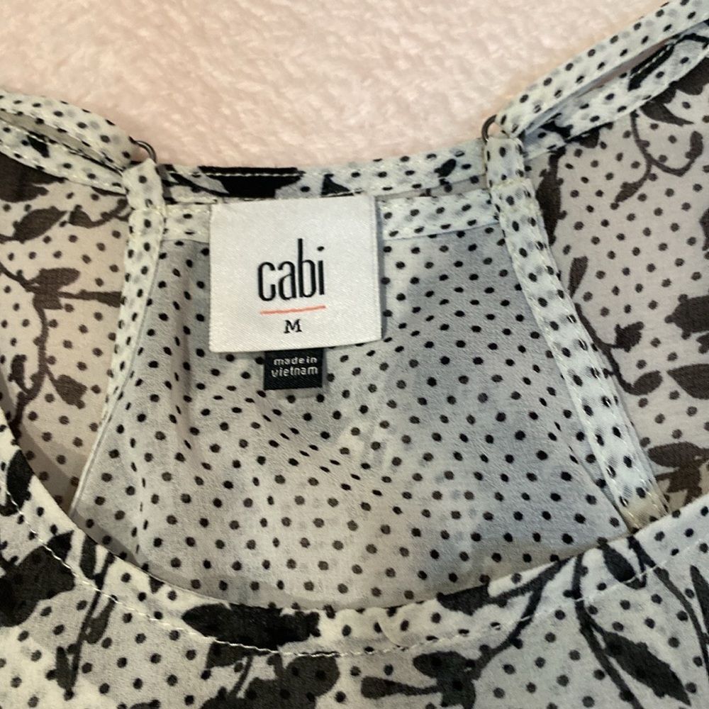 CAbi Everything Top 2 Piece Polka Dot Floral Lace… - image 2