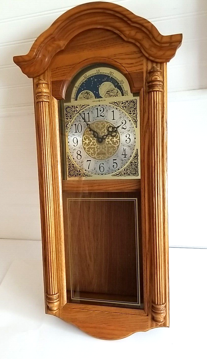 Howard Miller 620-156 Fenton Golden Oak Wall Clock Dual Chime | eBay