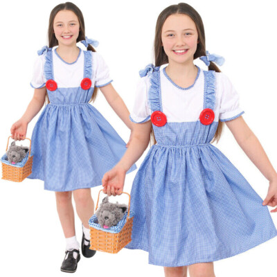 CHILDS KANSAS GIRL COSTUME FAIRYTALE SCHOOL BOOK DAY KIDS DOROTHY FANCY  DRESS UK