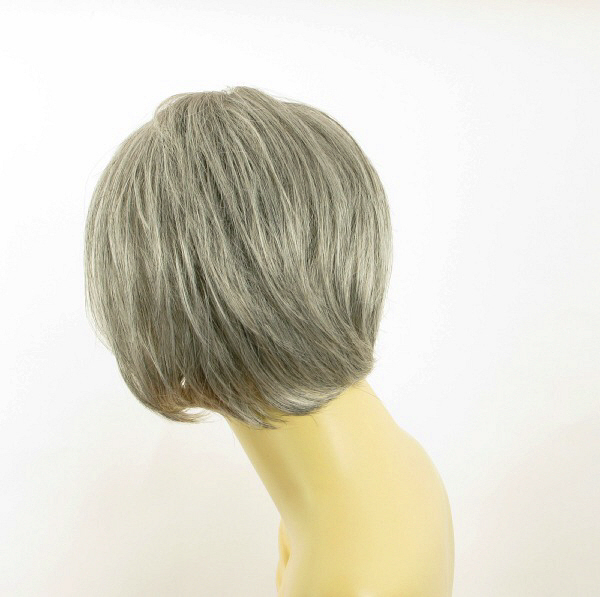 Perruque Femme Courte Bouclée Gris 'Juliette 51' - Synthétique, Bonnet Moyen, Neuf
