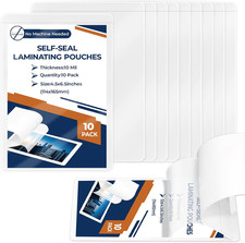 10 Pack 10 Mil 4"X6" Self Sealing Laminating Pouches Self Adhesive Lamination Po