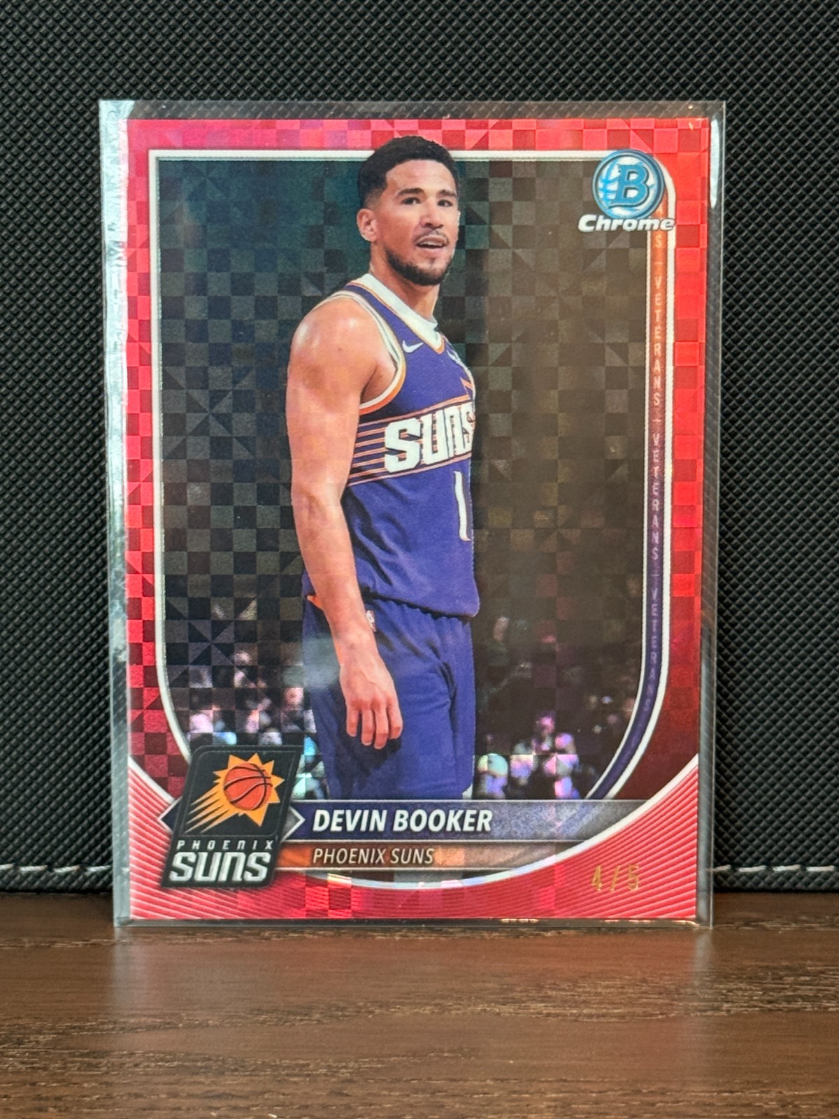 Devin Booker Bowman Chrome X Fractor BCV-124 Phoenix Suns Red /5 #