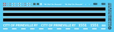 N Scale - City of Prineville Railway SW1500 Locomotive Decals