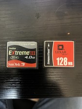 SanDisk Extreme III Compact flash memory 4.0GB ESP Lexar 128MB