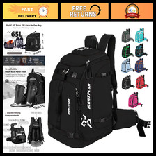 Waterproof Ski Boot Bag - 65L Padded Travel Backpack for Gear  Accessories