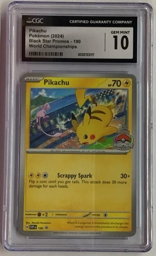 2024 POKEMON SVP EN-SV BLACK STAR PROMO #190 PIKACHU CGC 10 GEM MINT