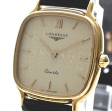 Vintage N MINT Longines 153 6880 Square Gold Quartz 22mm Women's Watch Japan