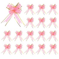 50 StüCk Rosa Ziehschleifen 5,9 Zoll Breite GroßE Einlagige Geschenkschleifen