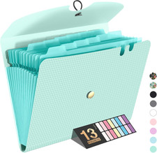 Expanding File Folders, 13 Pocket Accordion File Organizer, Letter/A4  Monthly