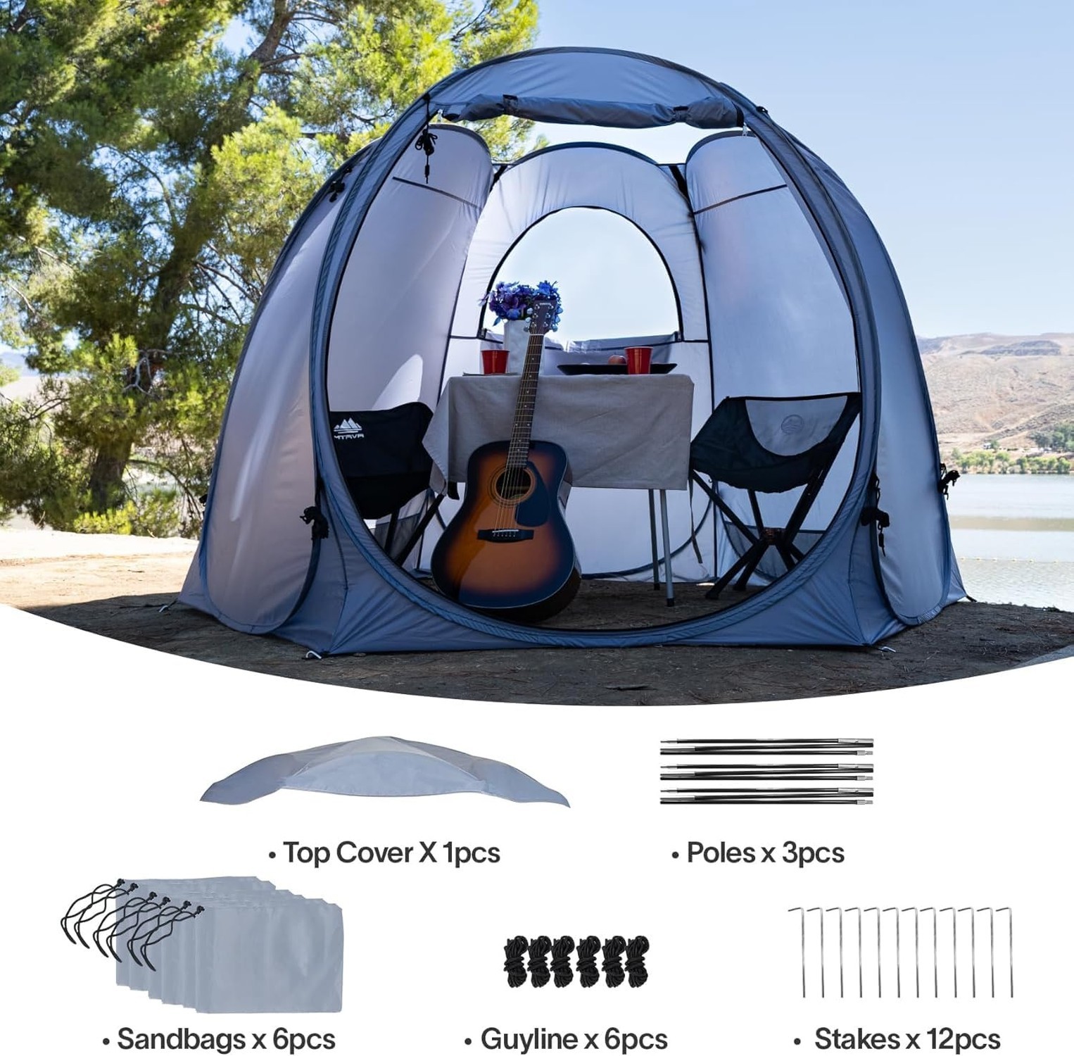 Alvantor Pop Up Screen Tent House Room Instant Outdoor Camping Canopy Sun She...