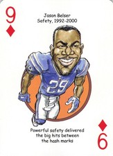 Jason Belser Caricature Art Card NFL Football Safety 1992-2000 Playing Card
