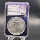 2019 $1 American Silver Eagle - NGC MS70 - Purple Core