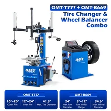 OMT Tire Changer Wheel balancer Machine Combo Tire Repair Tool 2.0HP  24" Rim