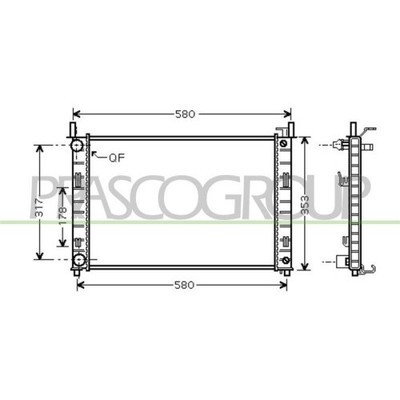 Kühler Motorkühlung Prasco FD340R001 Prascoselection für Ford