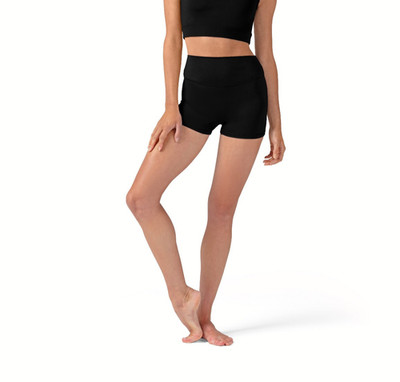 Bloch Damen Anika High Waist Tanz Gym Shorts R9001 schwarz