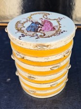 GEORGES DREYFUS BOITE TROMPE L'OEIL TAMBOURINS FAIENCE XIXEME
