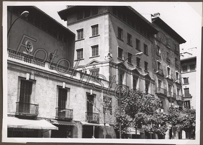 Foto Spanien Mallorca Palma Gebäude Fassade Balconies 1970er