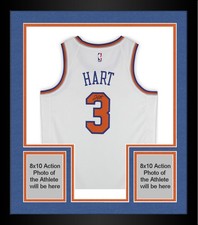 Framed Josh Hart New York Knicks Signed Nike White Association Swingman Jersey