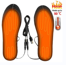 USB Electric Heated Shoe Insoles Warm Socks Feet Heater Foot Winter Warmer Pads