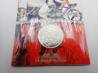 Silbermünze Frankreich 1/4 Euro 100 Jahre Tour de France 2003 .900er Silber 13g
