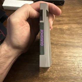 Gumshoe (Nintendo NES) Complete CIB - 5-Screw Hangtab Gloss Sticker - Authentic
