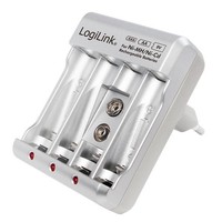 Logilink PA0168 Batterie LadegeräT Aa Aaa 9V Ni-Mh Ni-Cd Akkus ÜBerladeschutz