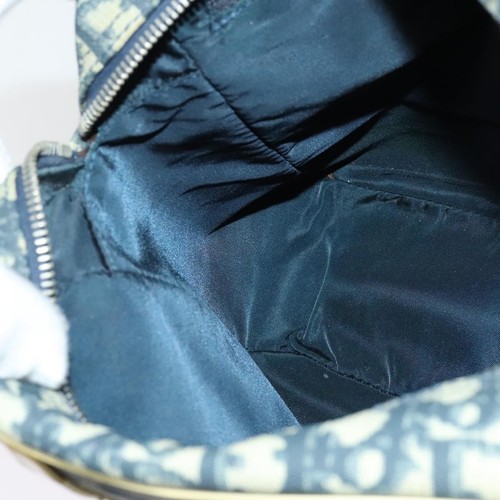 Christian Dior Trotter Canvas Shoulder Bag PVC Blue Silver Auth bs29296 - Afbeelding 20 van 21