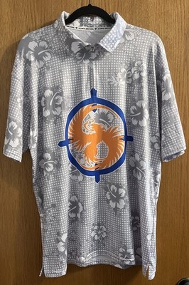 Flight Faction Dart Jersey Size Large P Gray/Orange  Polo Shirt