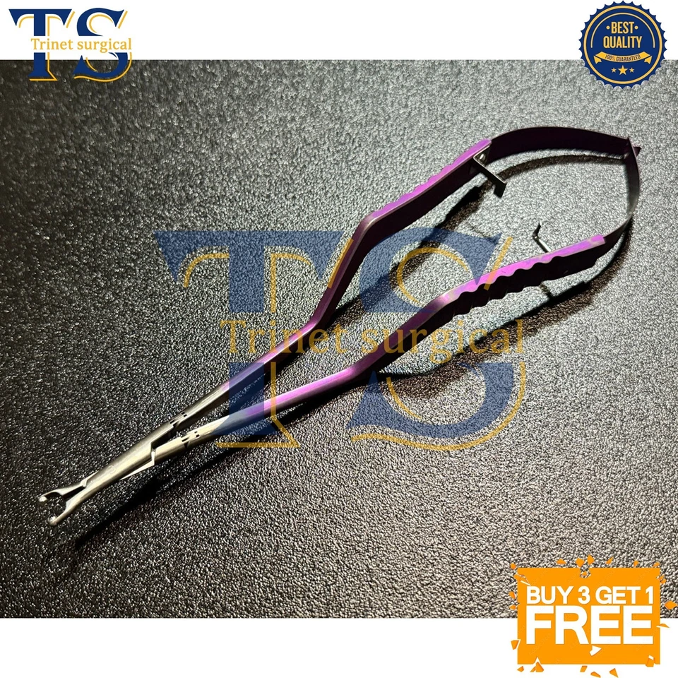 Pinzas aplicadoras de titanio premium Yasargil 1 pieza clip de aneurisma de acero inoxidable Foto 3 de 4