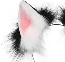 Handmade Wolf Cat Fox Ears, Faux Fur Halloween Animal Cosplay Ear Costume Party